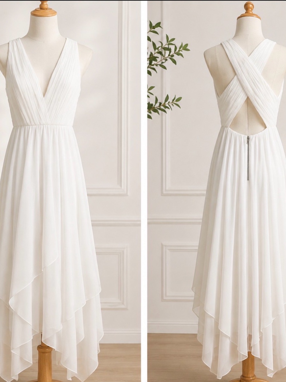 ALICE + OLIVIA Stunning White Cocktail/Wedding Dress, Size 0.